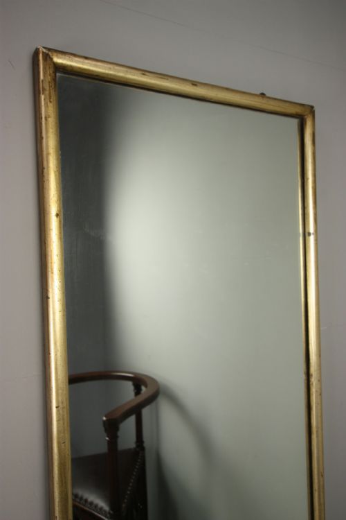 Beautiful English Antique Gilt Shop Fitting Mirror.