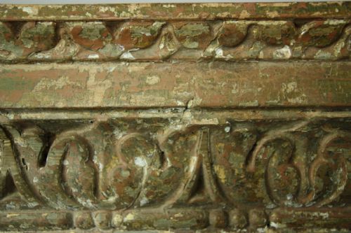 fig 1. Early 19th Century Antique Carved Mirror.