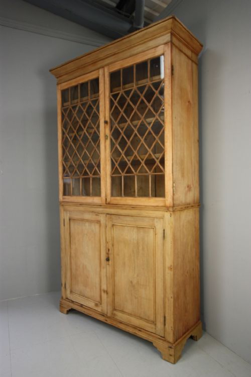fig 1. Georgian Antique Pine Astragal Glazed Cupboard