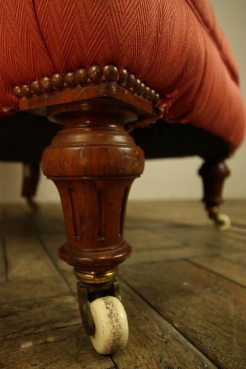 fig 1. 19th Century Antique Upholstered Armchair.
