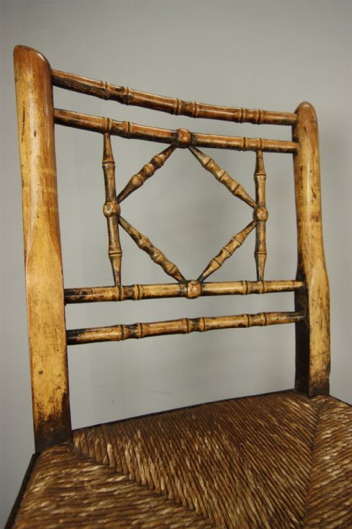 fig 1. Regency Antique Simulated Bamboo Side Chair.