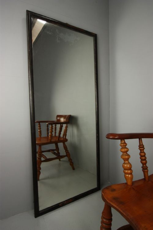 Tall 19th Century Antique Outfitters Mirror.