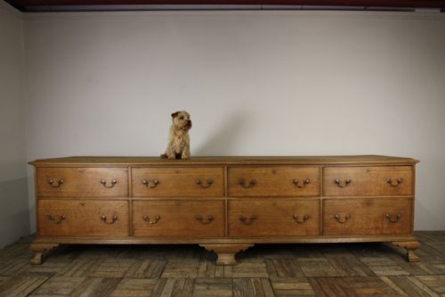 Amazing Georgian Oak Long Housekeepers Chest.
