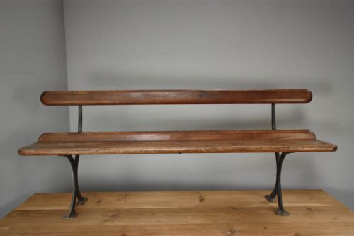 fig 1. 6 x 19th Century Antique Pine & Iron Benches.