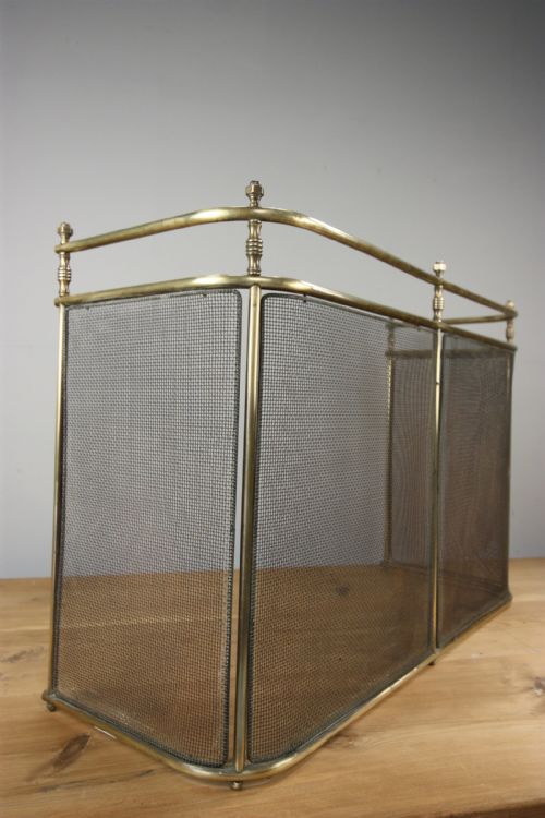 Quality Antique Brass & Mesh Fire Guard.