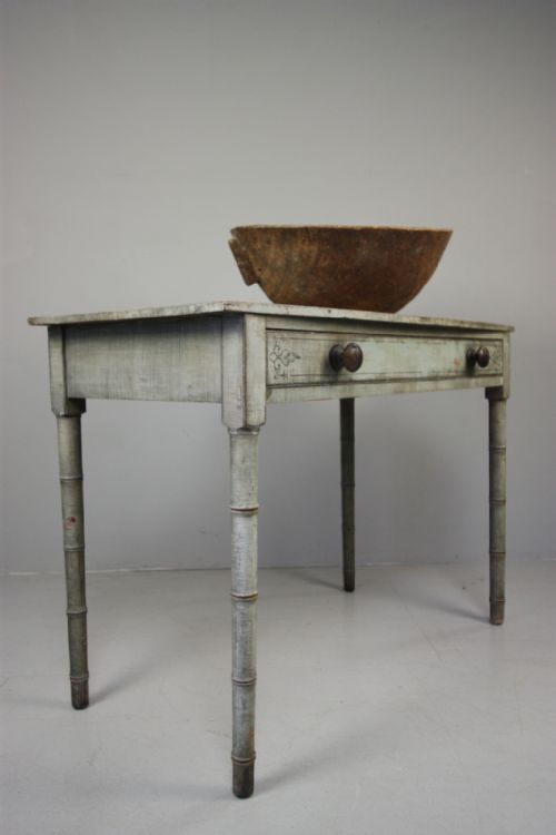 fig 1. Regency Painted Pine Antique Side Table.