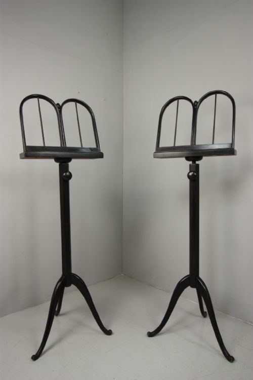 fig 1. Pair of 1920's Tall Music Stands.