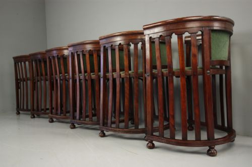 Set of Six Edwardian Antique Bentwood Dining Armchairs.