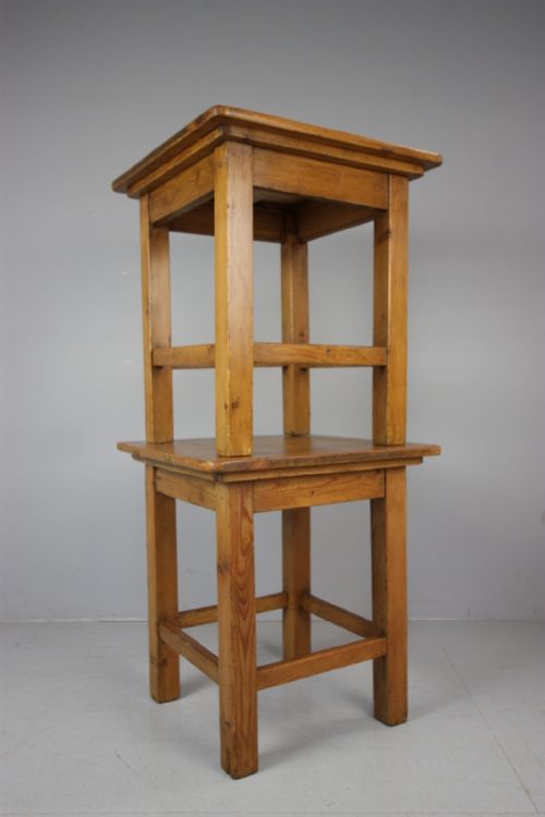 Pair of 1920'S Low Pine Side Tables.