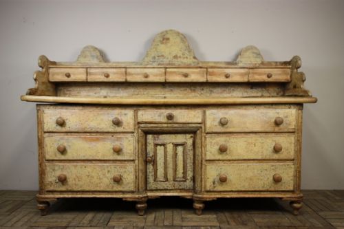 Huge & Wonderful Original Antique Painted Dresser Base