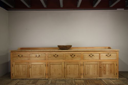 Huge Antique Country House Kitchen Dresser in Pine