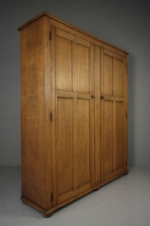 Edwardian Antique Oak Two Door Cupboard.