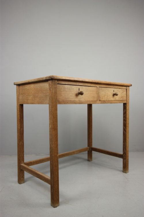 1930'S Heals Oak Side / Writing Table