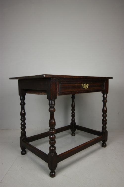 18th Century Antique Period Oak Side Table