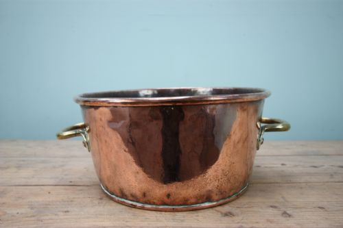 19th Century English Antique Copper Creamer Pan