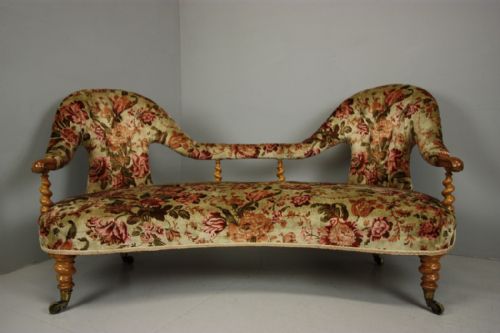 Quality Antique Satinwood Curly Sofa
