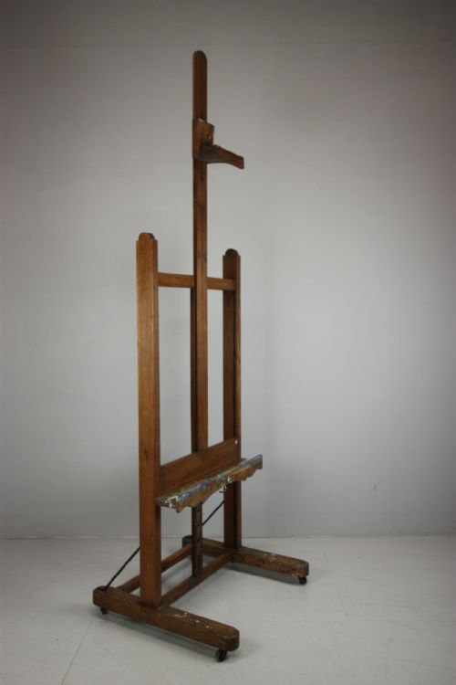 Edwardian Antique Oak Artists Easel