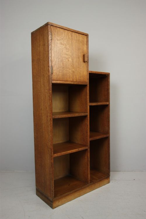 1930'S Heals Oak Stepped Bookcase.
