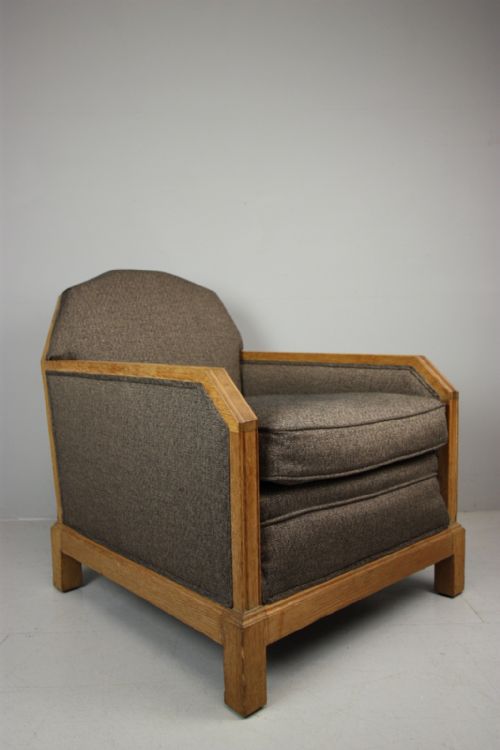 Rare Heals Oak Upholstered Armchair.