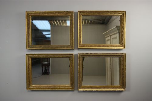 Set of Four Georgian Antique Gilt Mirrors.