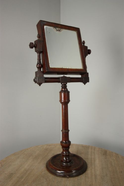 Georgian Antique Mahogany Shaving Mirror