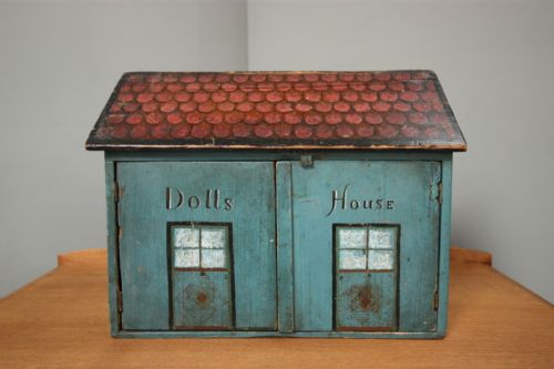 Primitive Georgian Antique Pine Dolls House