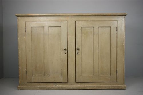 English Antique Cupboard in Original Lovely Paint.