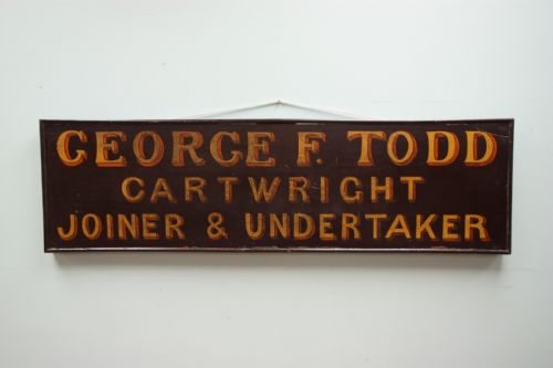 Original 19th Century Antique Cartwright Sign.