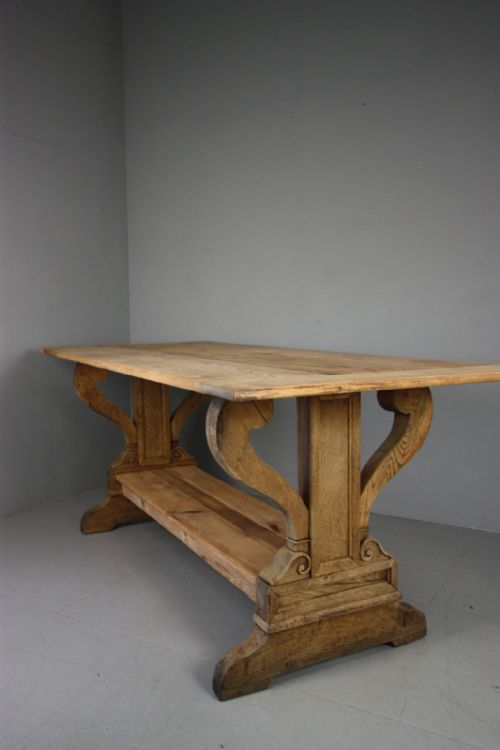 19th Century Antique Lyre Dining Table.