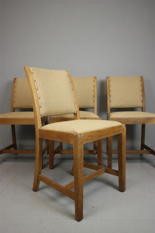 Set of Four 1930'S Heals Oak Dining Chairs.