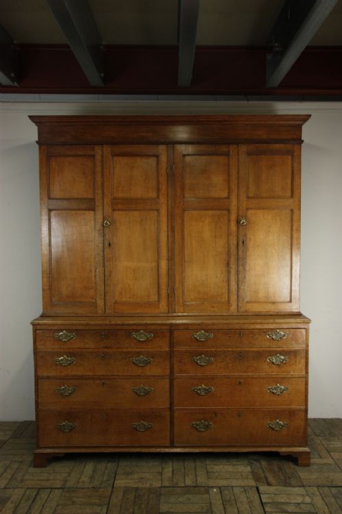 Georgian Antique Oak Housekeepers Cupboard.