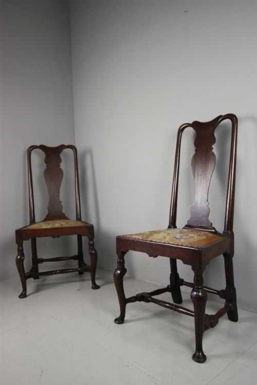 Wonderful Pair of 18th Century Antique Oak Chairs.
