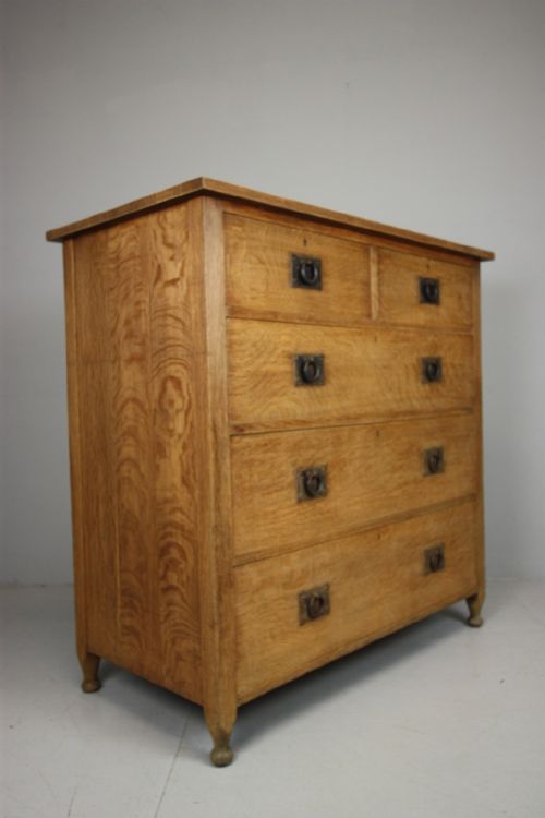 Rare Heals Antique Oak Chest by Ambrose Heal.