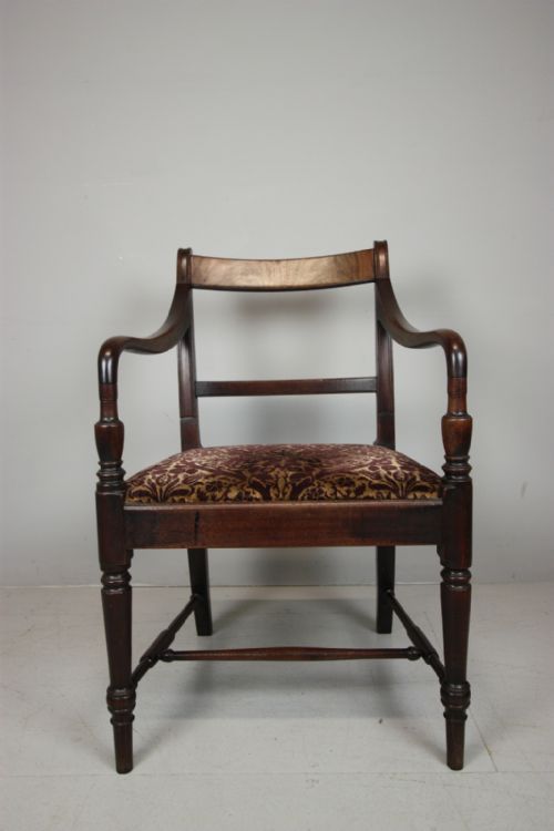 Georgian Antique Mahogany Desk Armchair.
