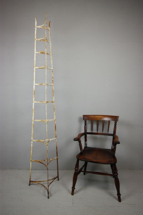Tall Edwardian Antique Wrought Iron Pan Stand.
