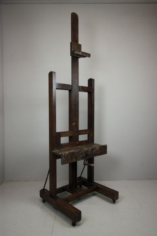 19th Century Antique Oak Artist Easel.
