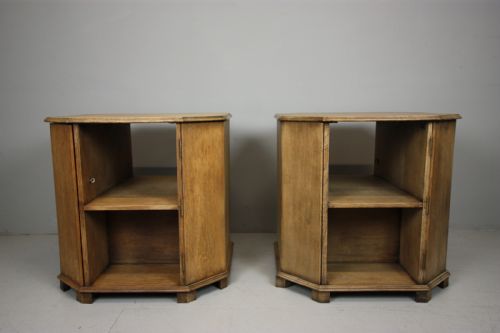 Rare Pair of Heals Oak Drinks Tables.