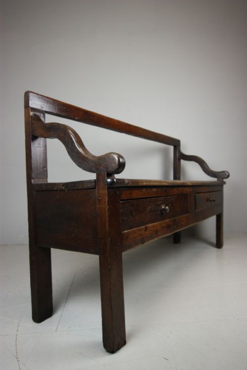 Fabulous Antique Chestnut Bench Seat.