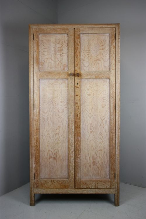 1920'S Heals Oak Double Wardrobe.