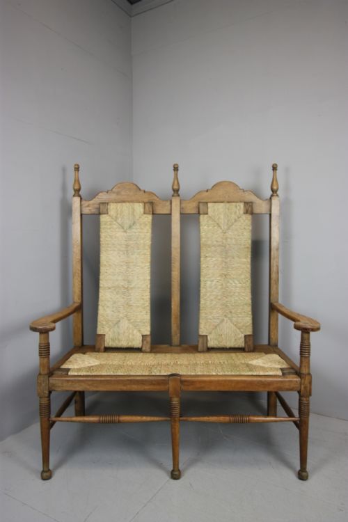 Rare Design William Birch Antique Settle.
