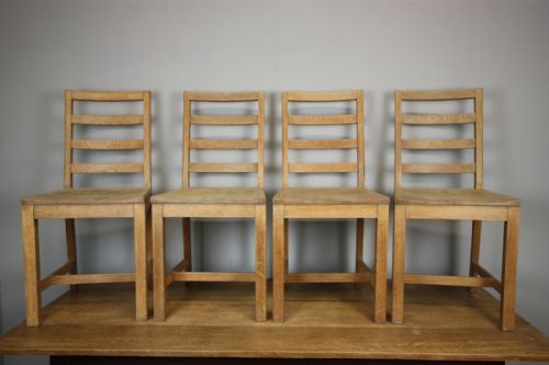 Set of Four 1920'S Heals Oak Dining Chairs.