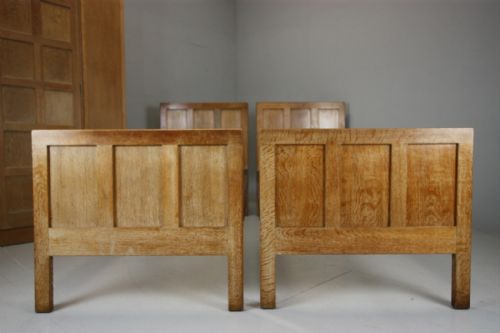 Pair of Heals Antique Oak Single Beds.