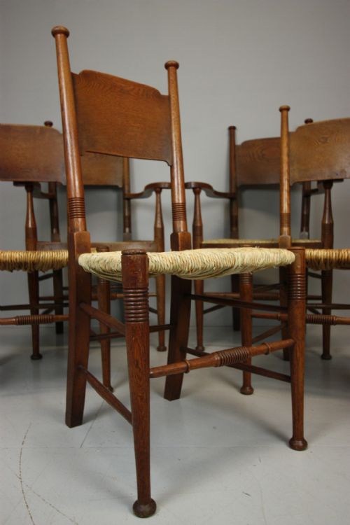 fig 1. Great Set Of William Birch Antique Dining Chairs.