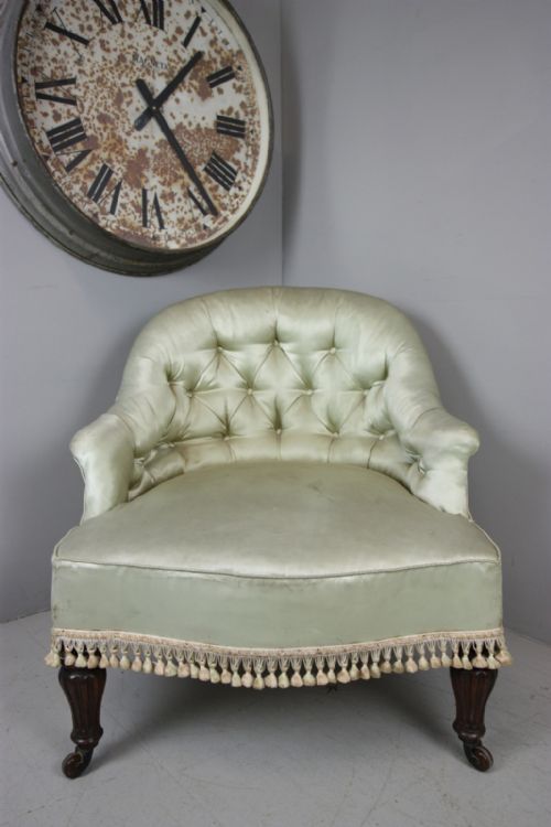 Quality English Antique Upholstered Armchair.
