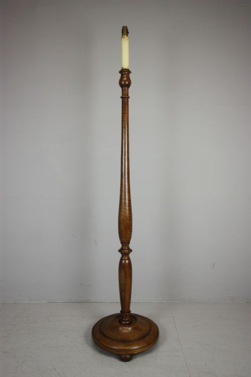 Lovely English Antique Walnut Standard Lamp.