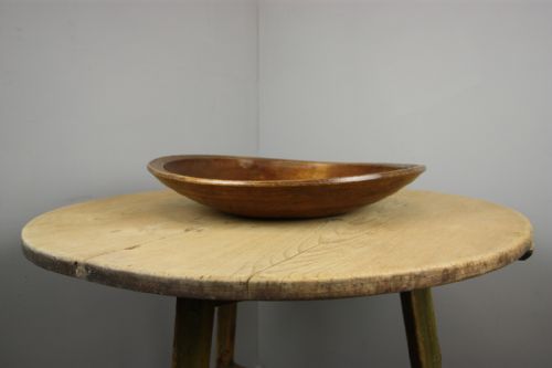 19th Century Antique Sycamore Dairy Bowl.