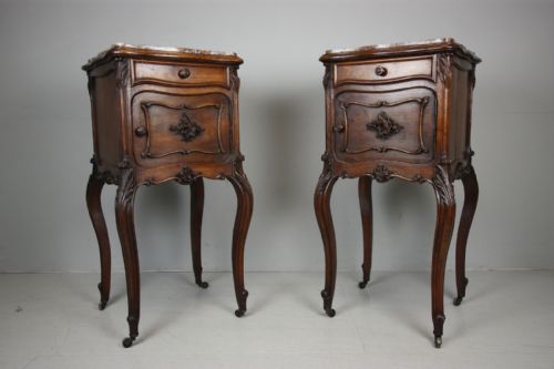 Pair of 19th Century Antique Walnut Bedside Cupboards.