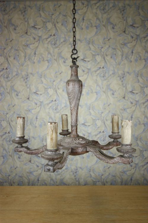 English 1930'S Oak Chandelier.