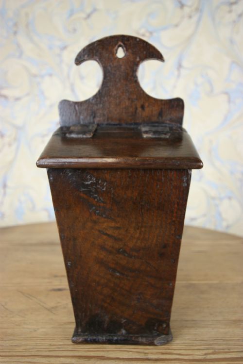 18th Century Antique Oak Hanging Knife Box.