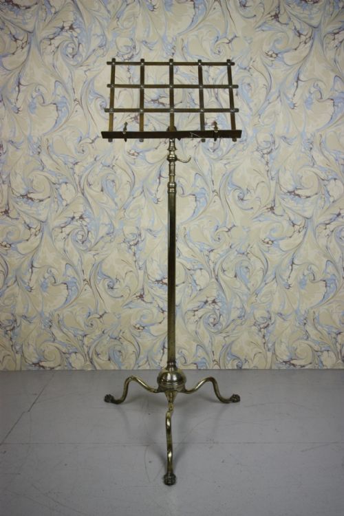 Quality 19th Century Antique Brass Music Stand.